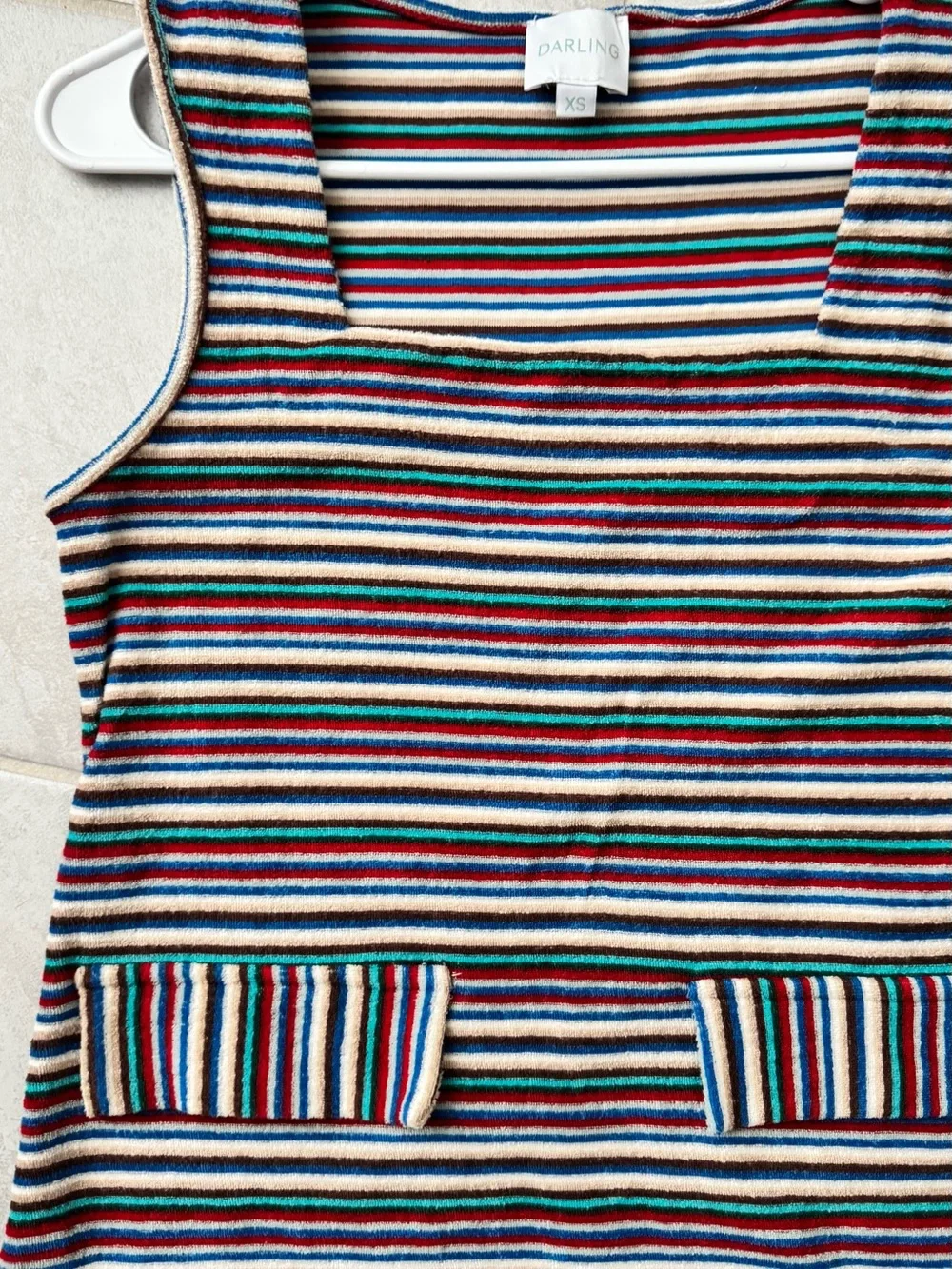Darling Loungewear Multicolor Striped Terrycloth Lola Dress & Shorts Set - Picture 3 of 3